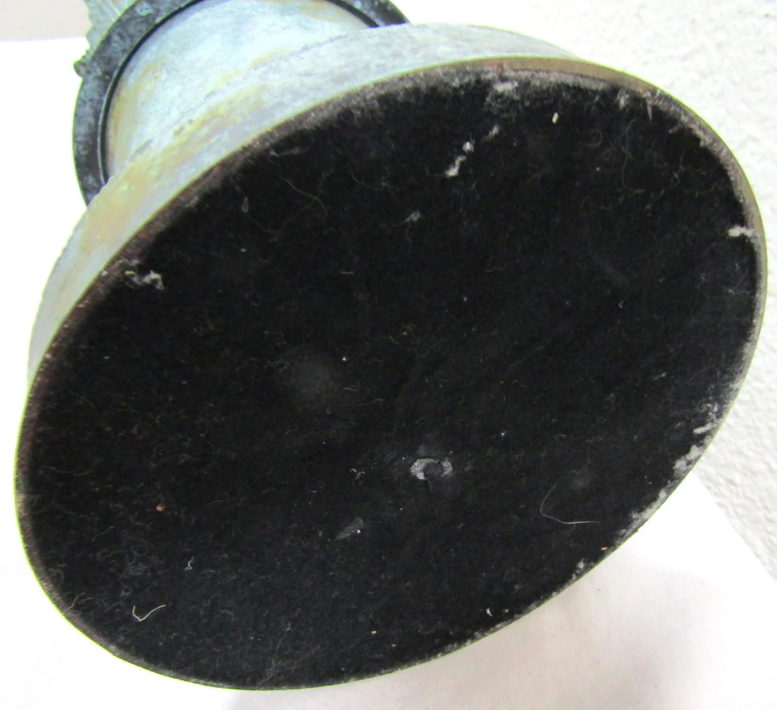 Vintage Bronze Acorn on Pedestal Table Lamp With Lampshade - 11