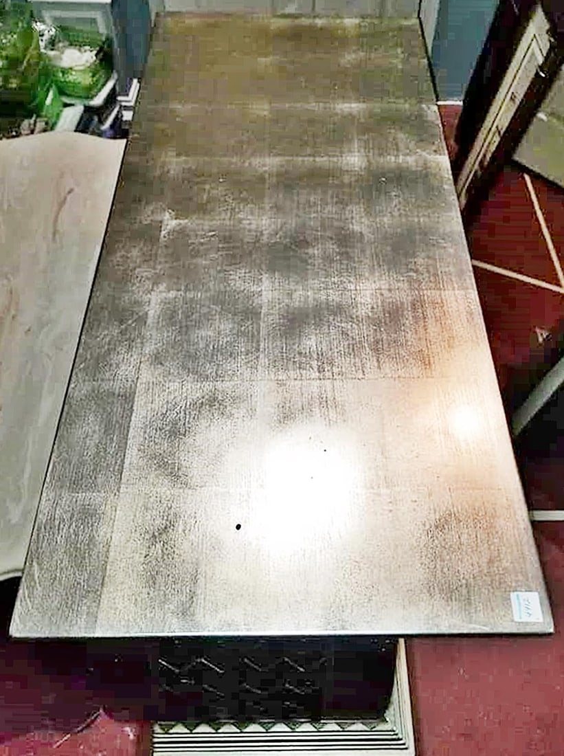 1990s Silver and Gold Contemoporary Modern Console Cabinet - 6