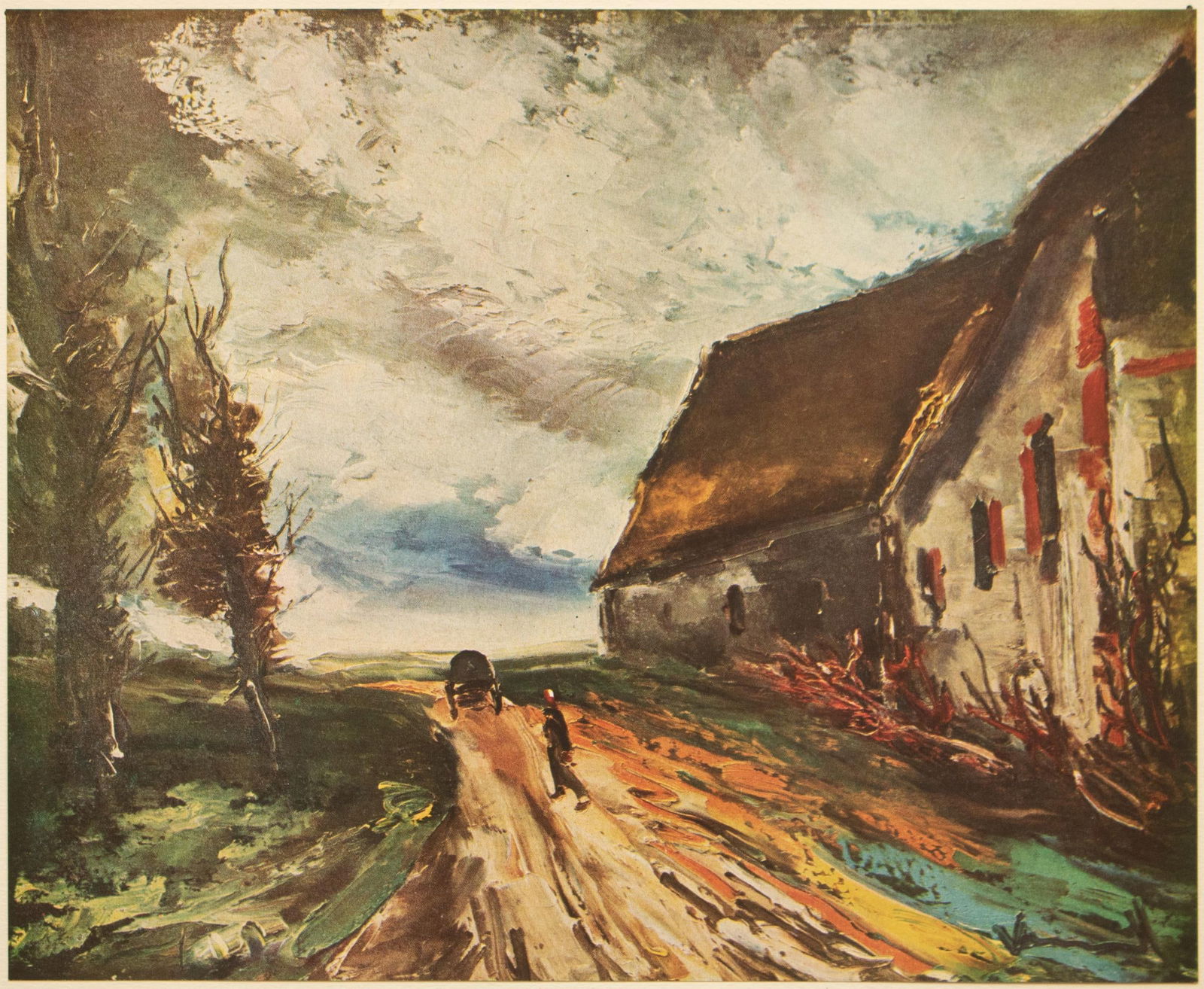 1947 After Maurice Vlaminck "The Brezolles Road", First Edition Period Parisian Lithograph - 7