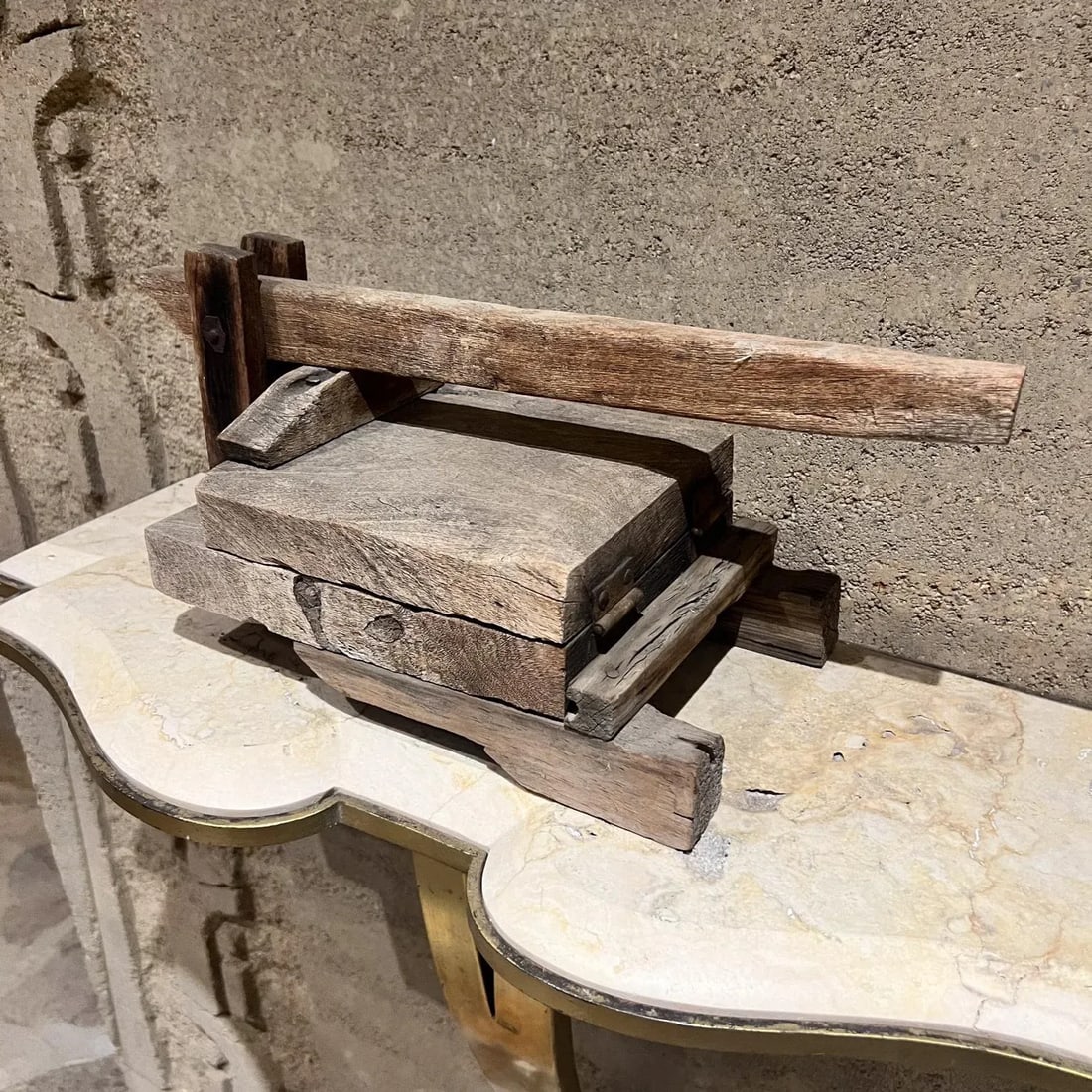 Farmhouse Rustic Primitive Tortilla Press Mesquite Wood - 4