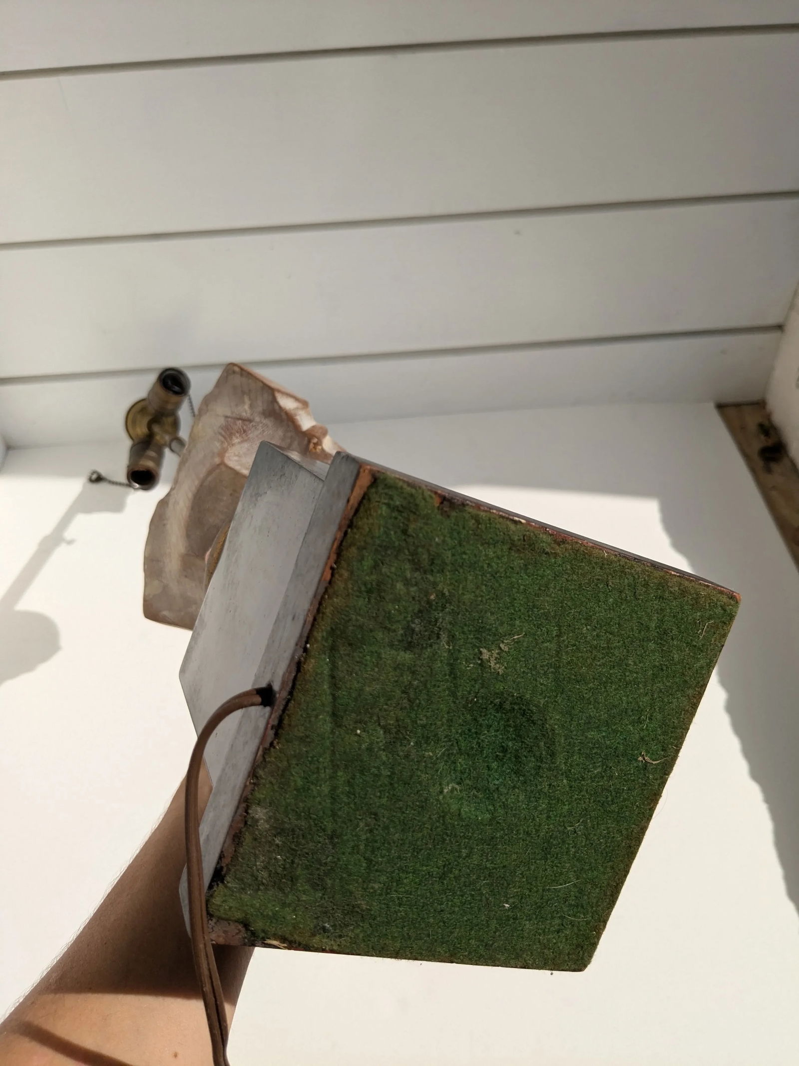 Neoclassical Roman Bust Table Lamp – Hand-Carved Wood, 32" Tall - 5