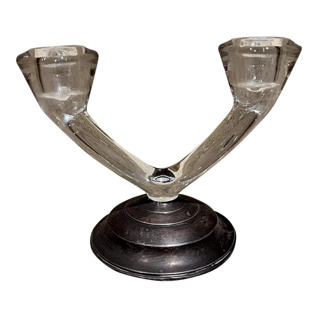 1960s W M Rogers Sterling Silver Glass Candelabra (1 of 9)