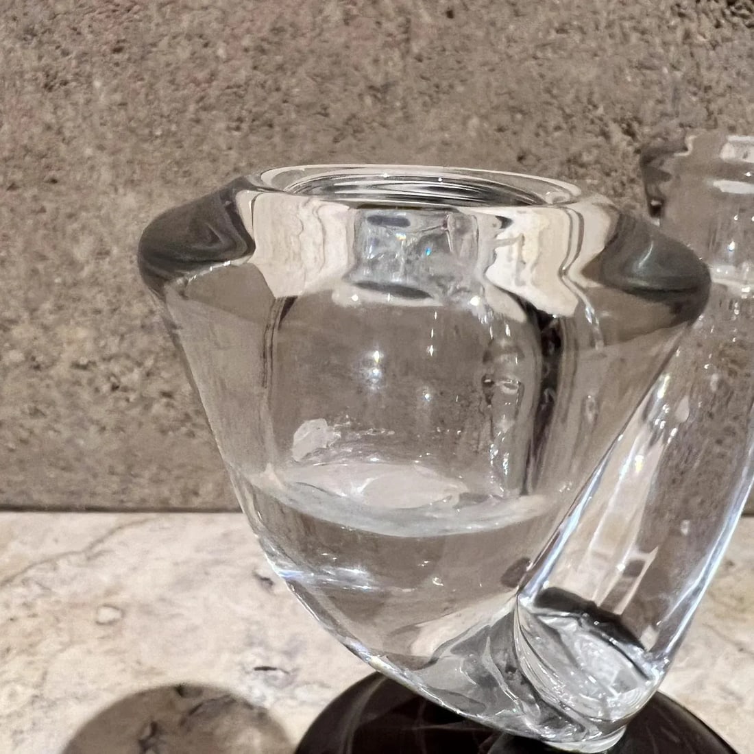 1960s W M Rogers Sterling Silver Glass Candelabra - 2