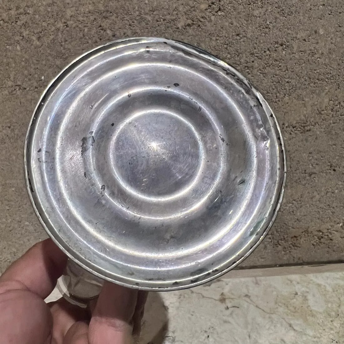 1960s W M Rogers Sterling Silver Glass Candelabra - 7