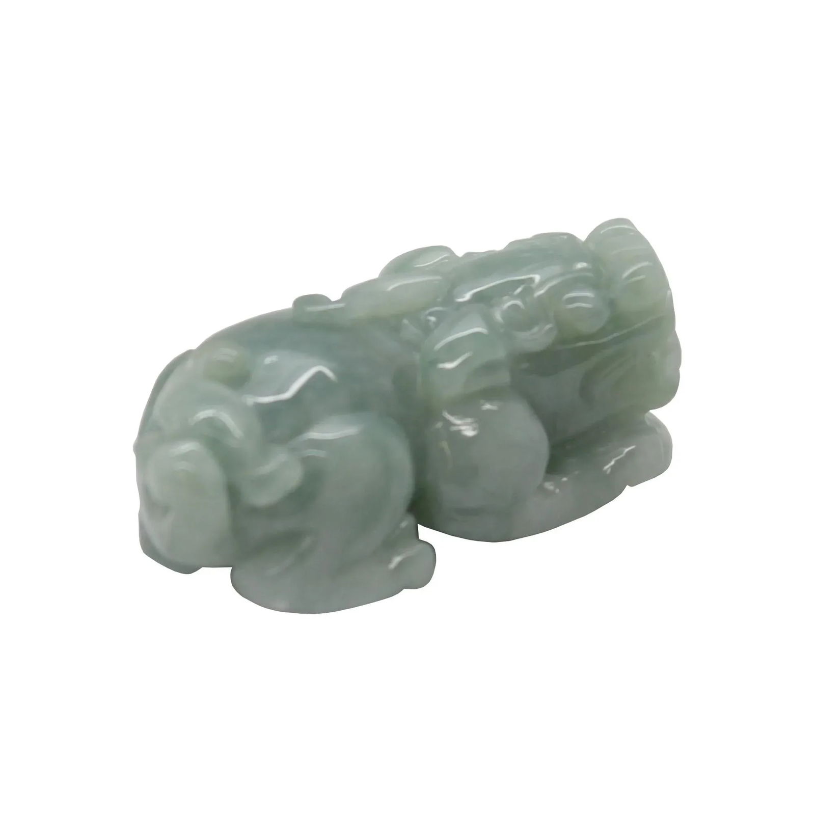 Detail Chinese Hand Carved Natural Jade Feng Shui Lucky Pixiu Figure Pendant - 3
