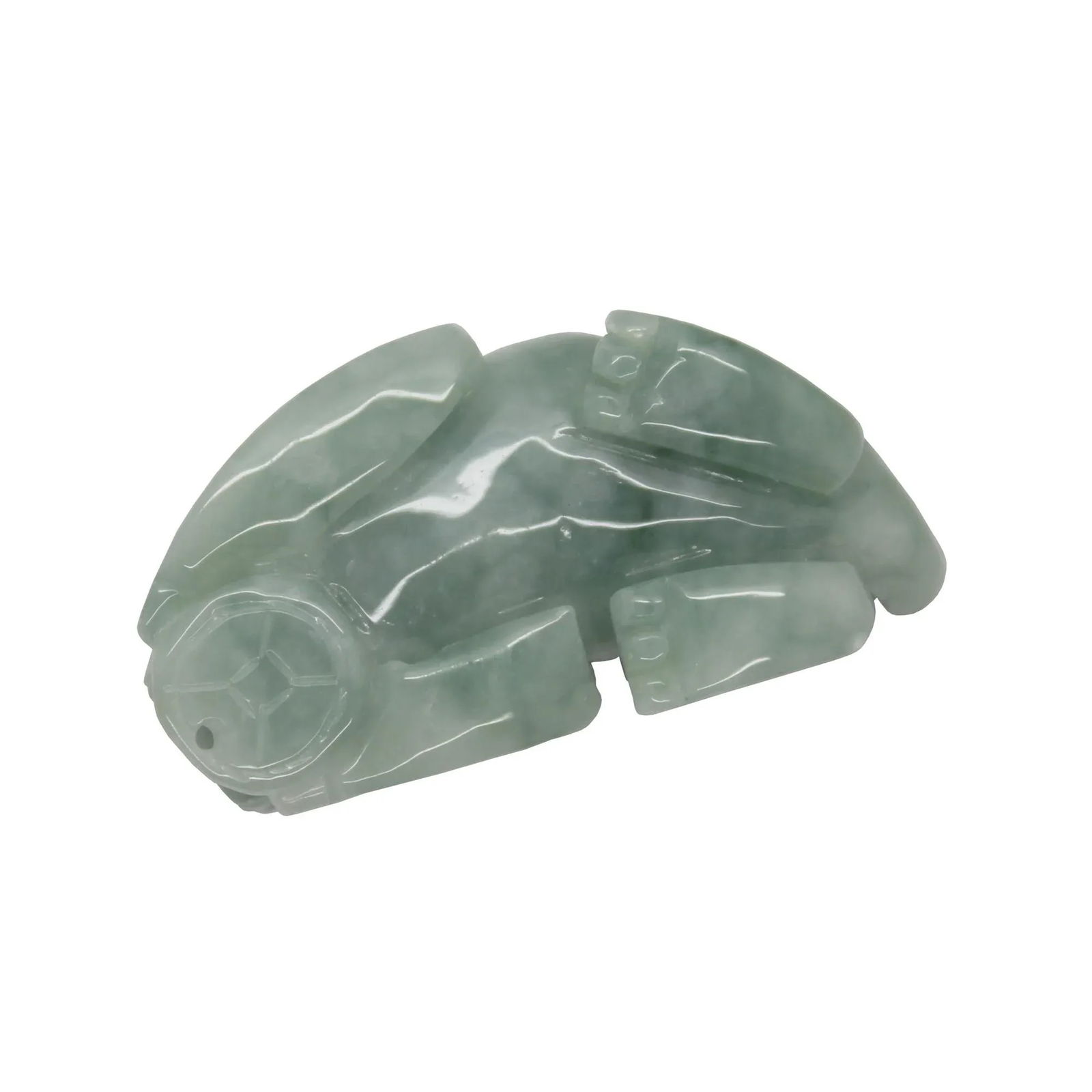 Detail Chinese Hand Carved Natural Jade Feng Shui Lucky Pixiu Figure Pendant - 6