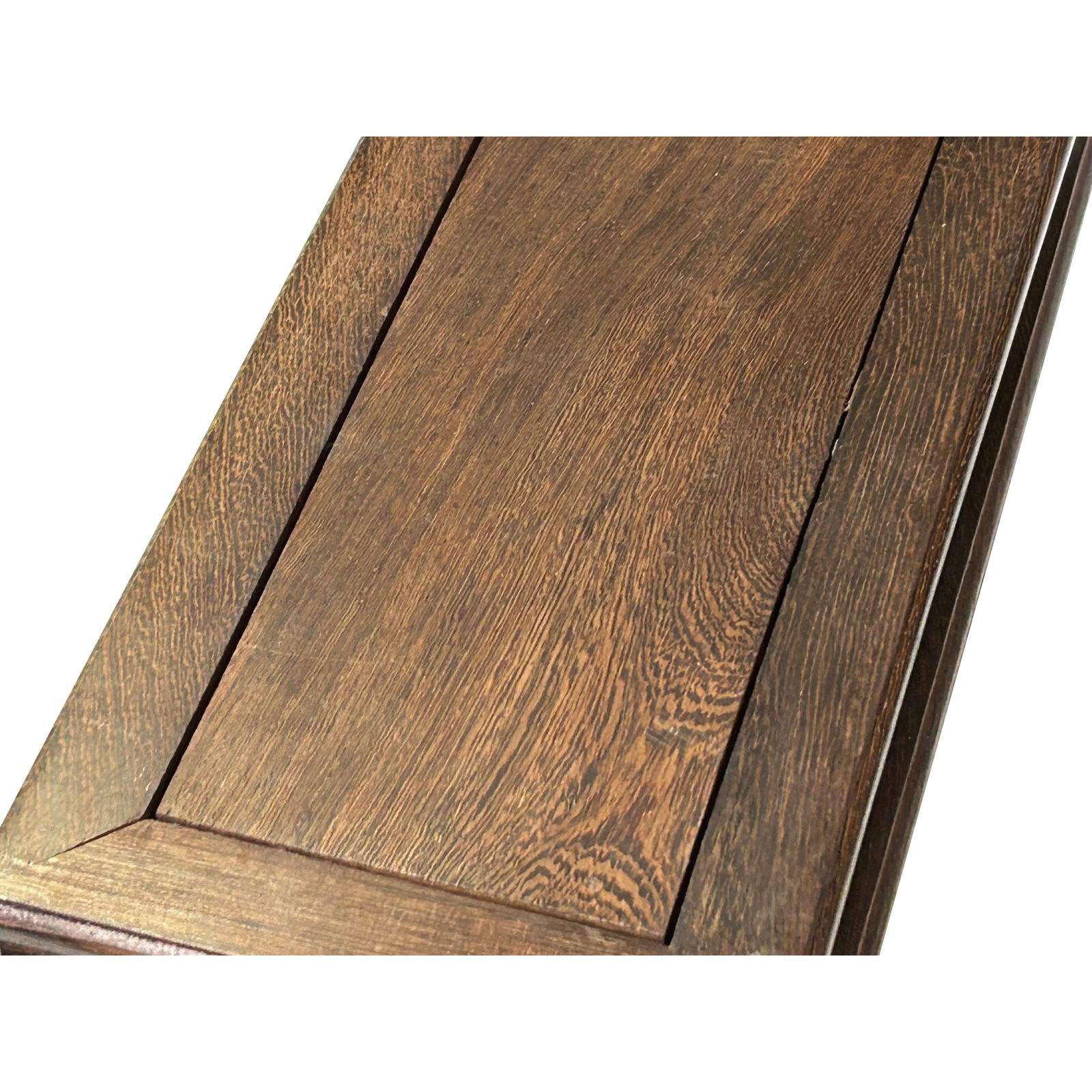 9" Light Brown Feather Pattern Rectangular Wood Display Stand Riser - 8