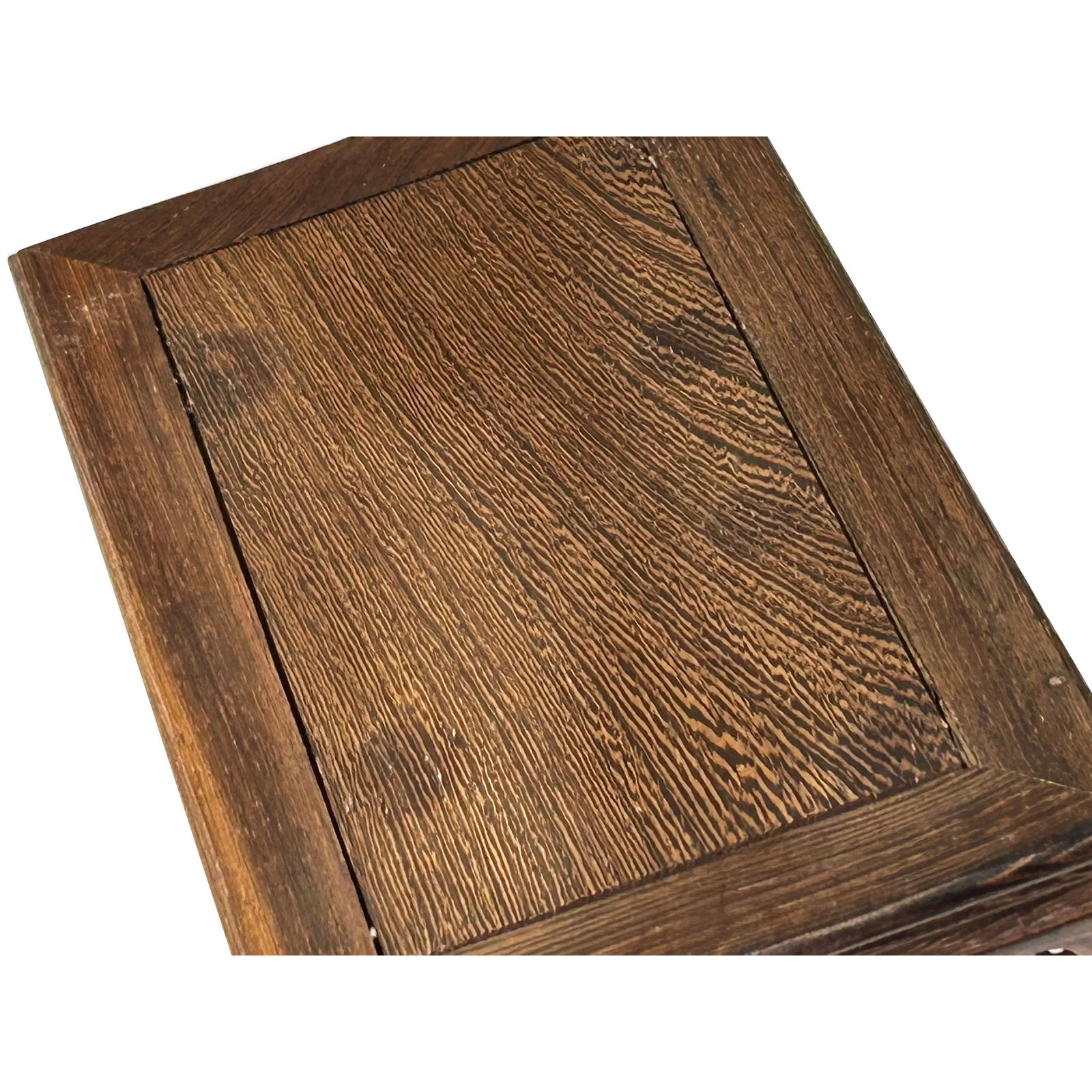 7.5" Light Brown Feather Pattern Rectangular Wood Display Stand Riser - 6