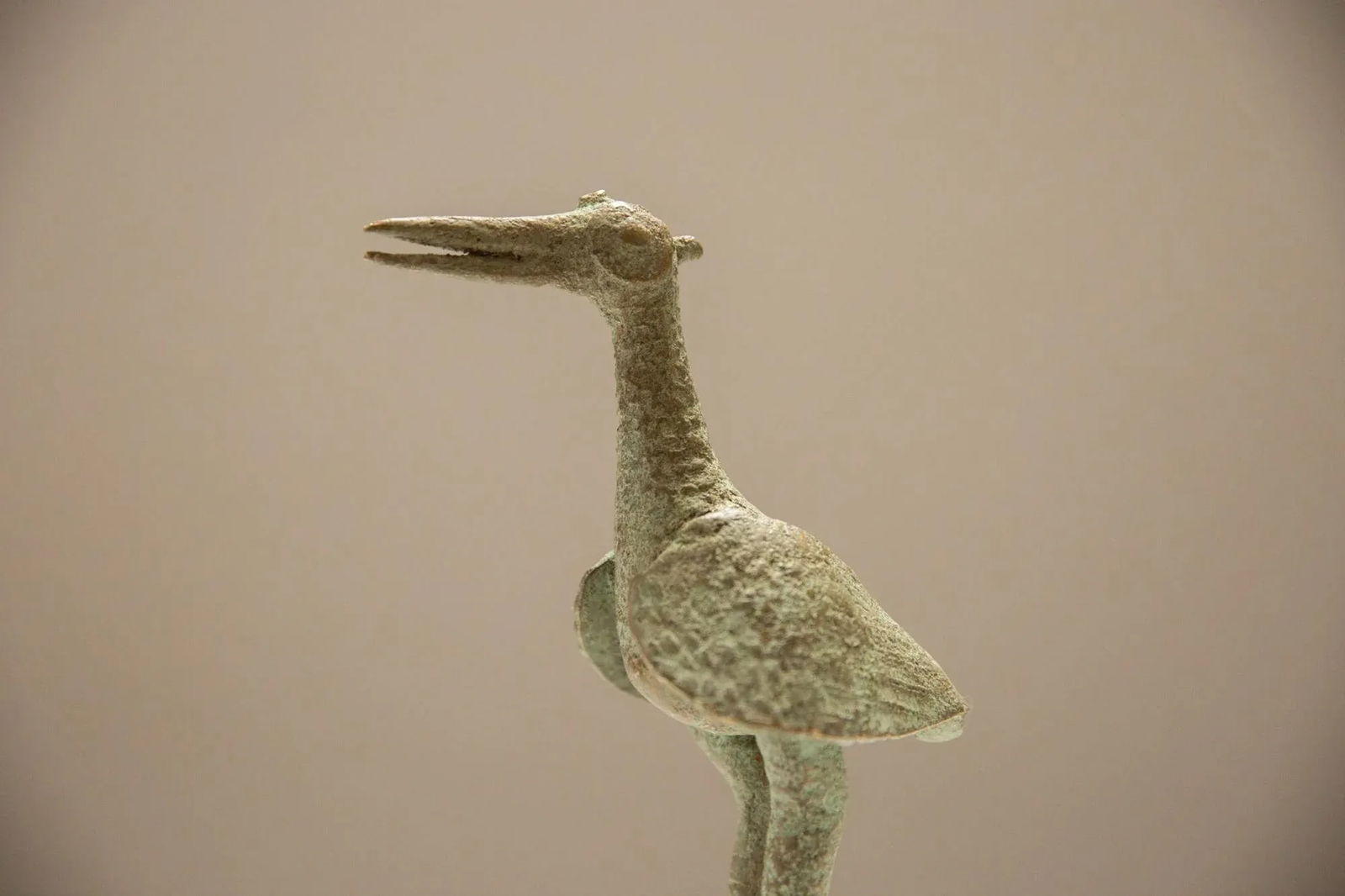 Vintage AfricanOxidized Bronze Stork - 2