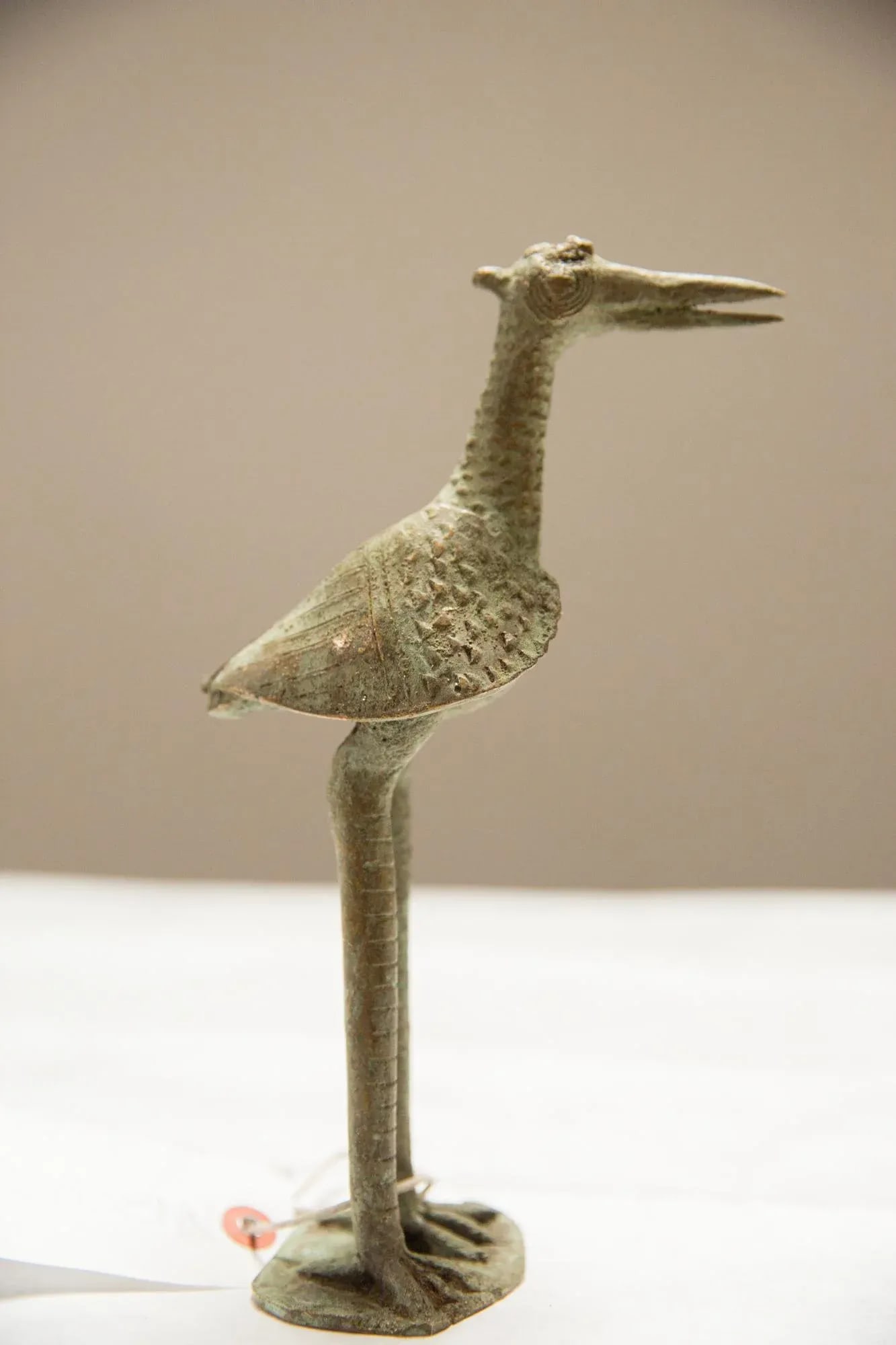 Vintage AfricanOxidized Bronze Stork - 5