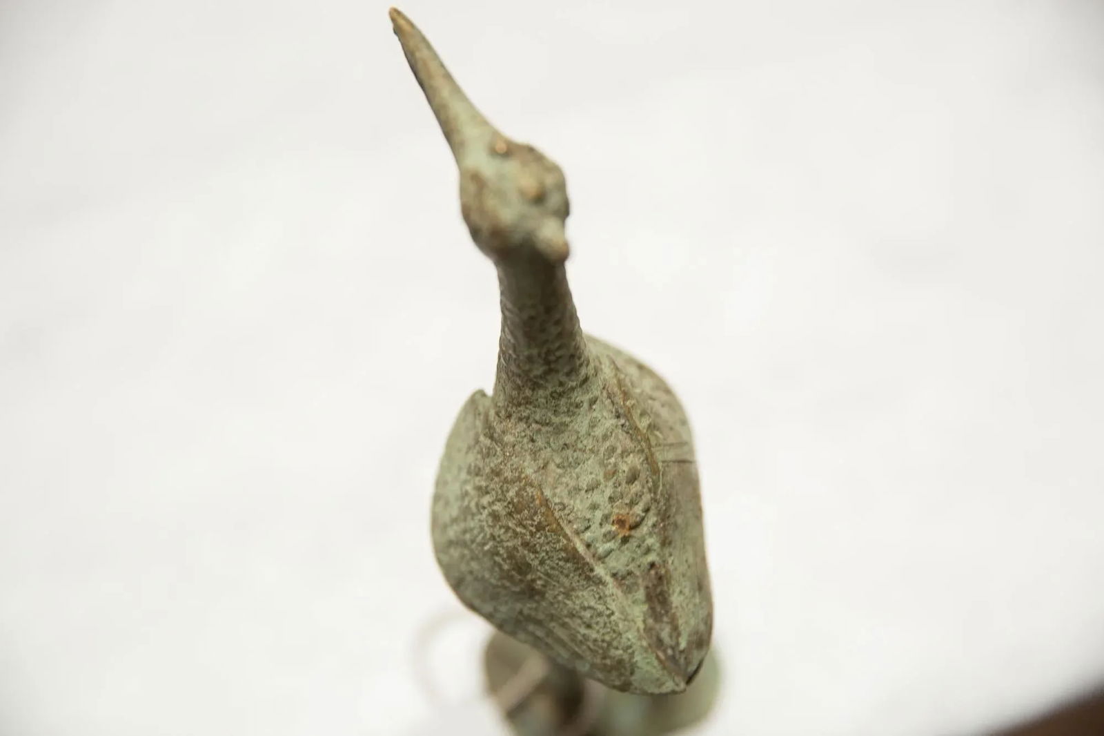 Vintage AfricanOxidized Bronze Stork - 7