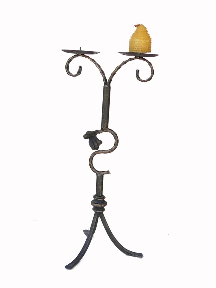Decorative Metal Bronze Table Top Candle Holder - 2