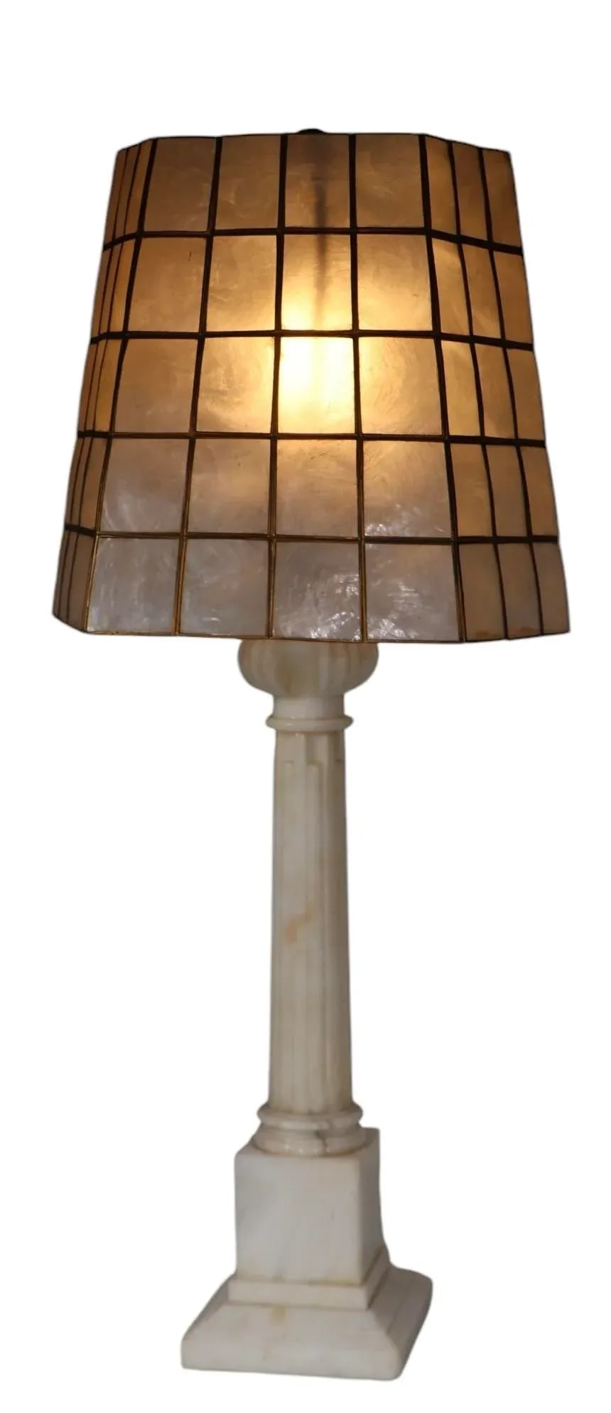 Neo Classical Marble Column Table Lamp - 5