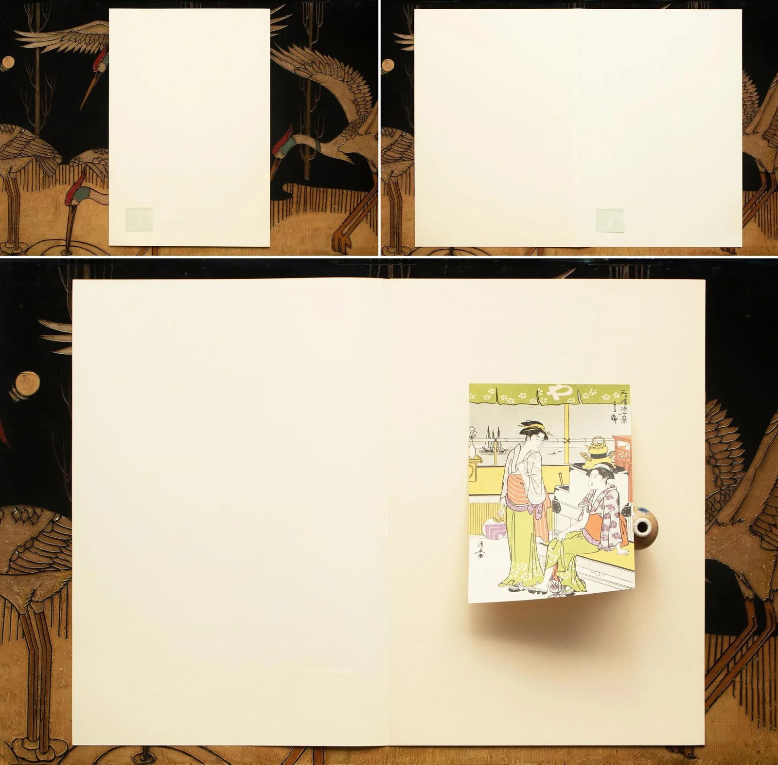 1964 After Kiyonaga "Suzumi. Enjoying the Evening Breeze", Full-Color Print From Japan - 2