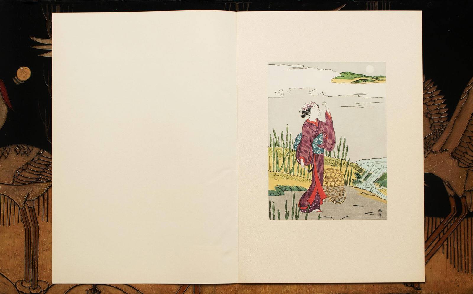 1963 After Harunobu "Hunting Scouring Rush", Full-Color Print From Japan - 9