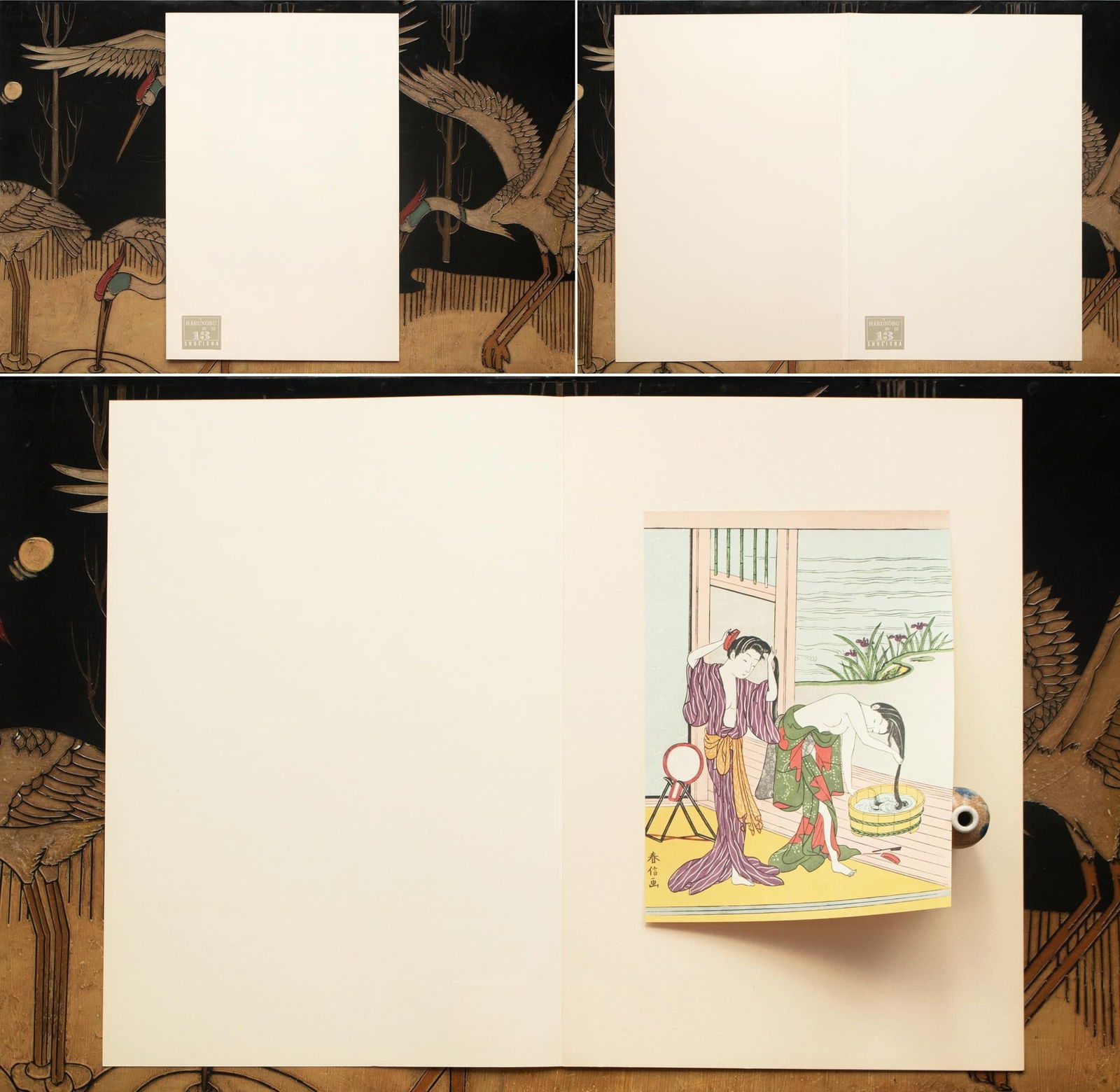 1963 After Harunobu "Washing Hair", Full-Color Print From Japan - 2