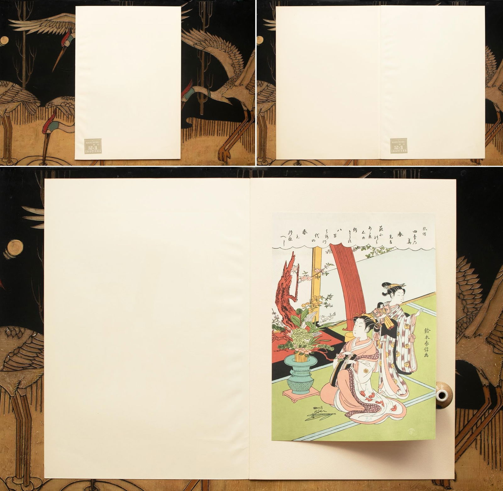 1963 After Harunobu "Flowers of the Four Seasons", Full-Color Print From Japan - 2