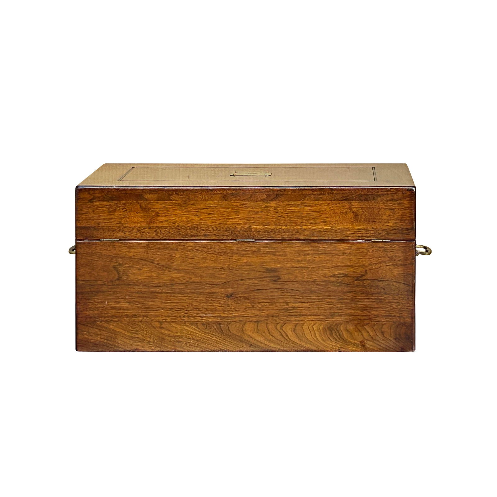 Vintage Natural Wood Light Brown Rectangular Trunk With Drawer - 3