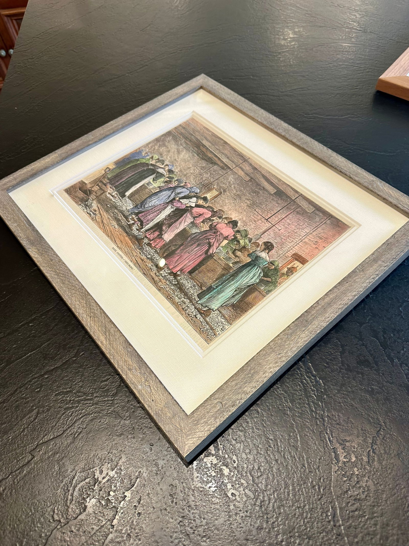 1875 Oyster Shucking, Framed - 3