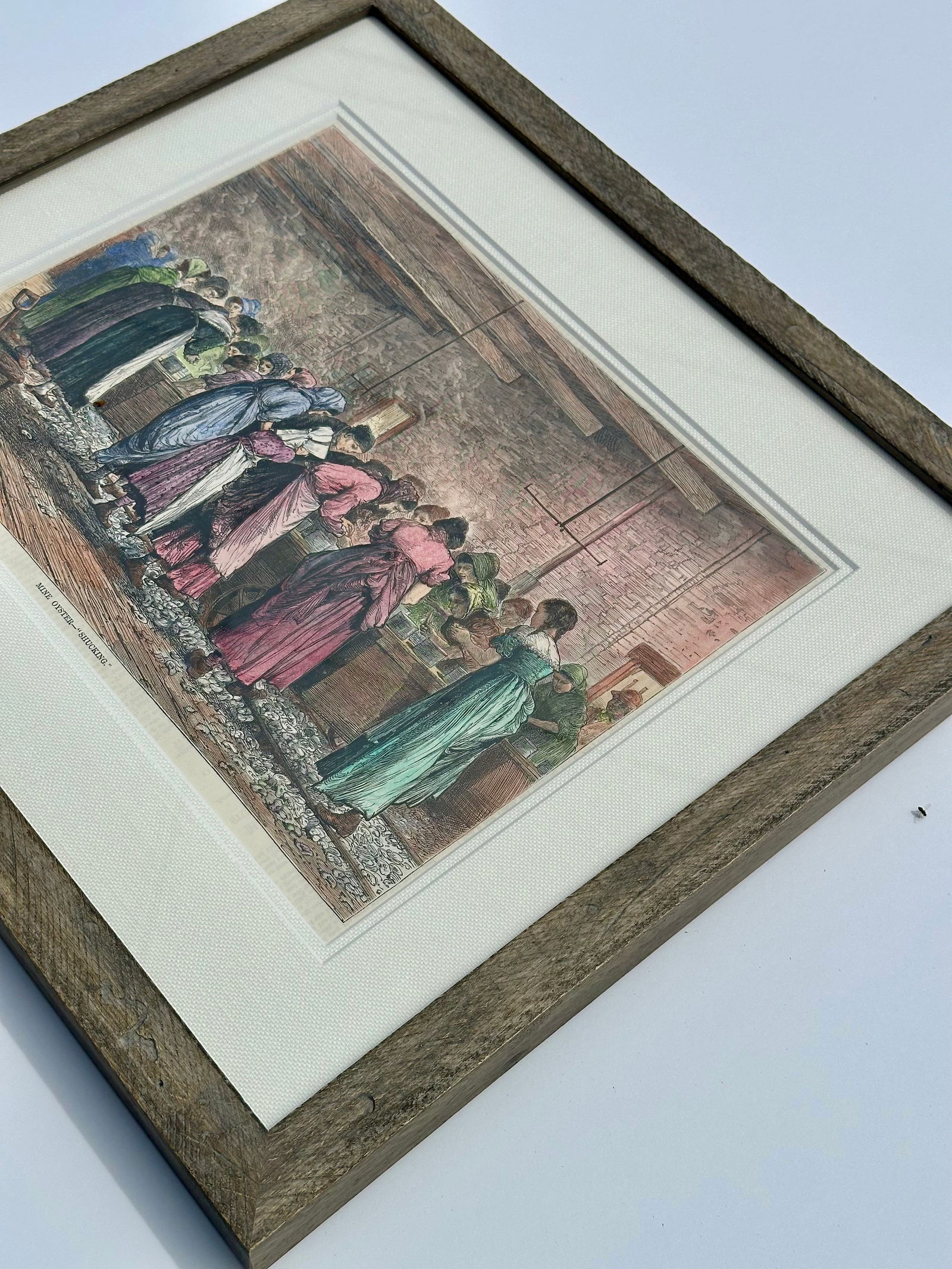 1875 Oyster Shucking, Framed - 5