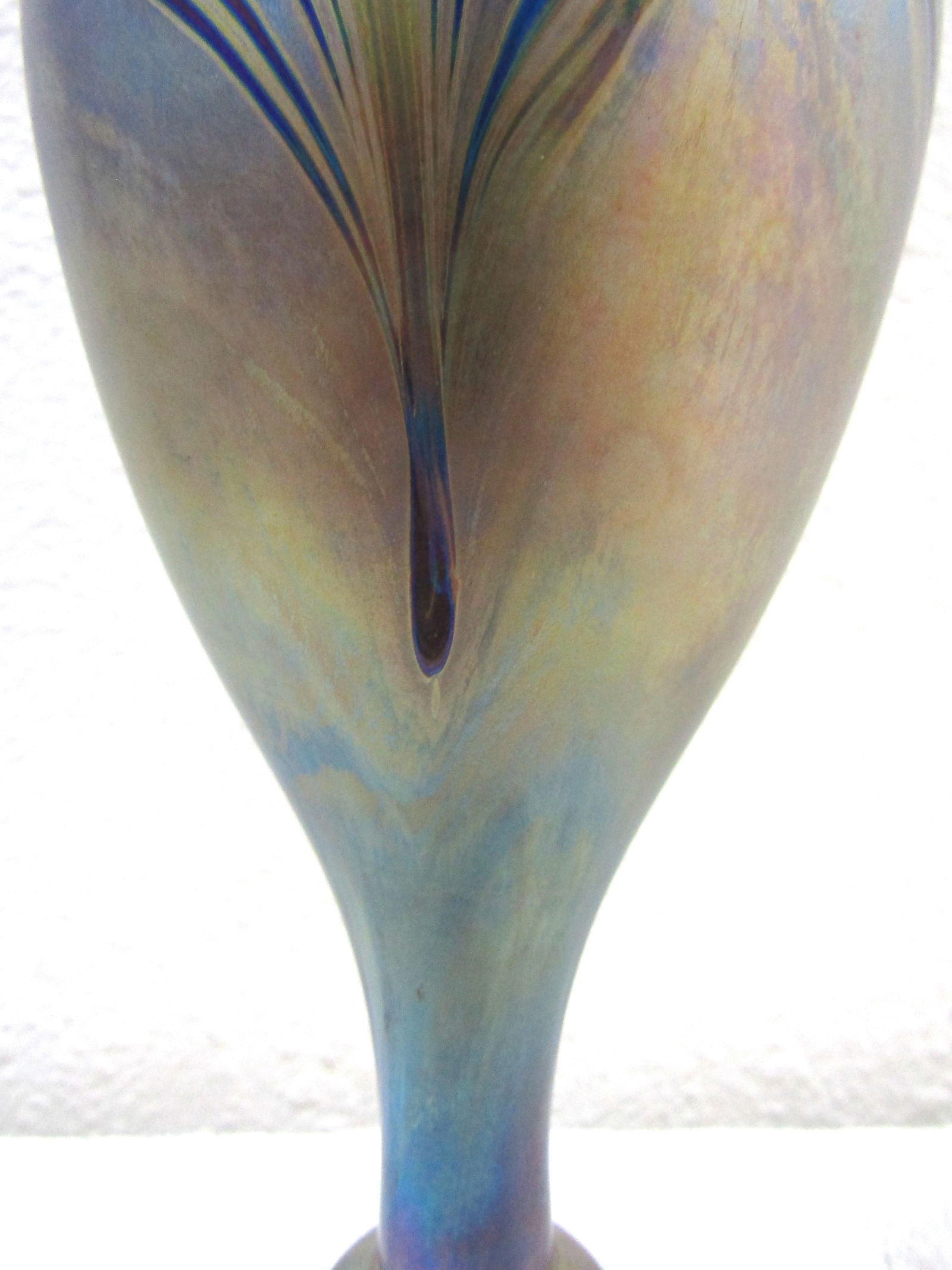 Vintage Original Chris Heilman Athens Art Glass Vase Hand Made Signed 1979 - 11