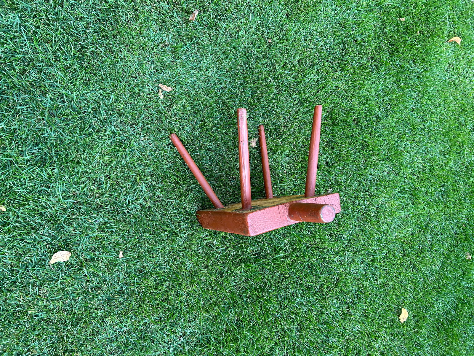 Early 19th Century Rustic, Primitive, 4-Legged Milking Stool - 9