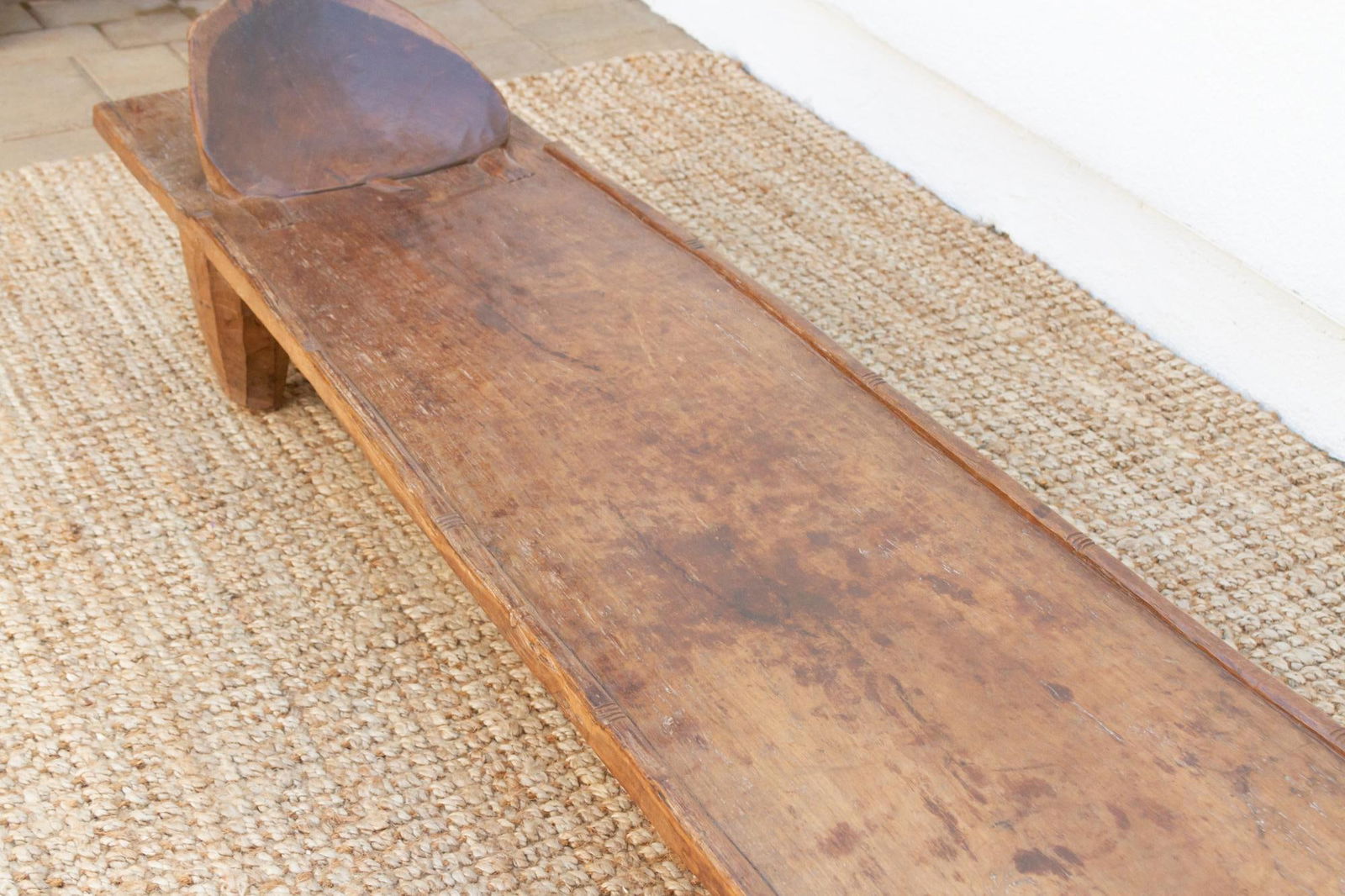 Long & Slim Antique Turtle Senufo Bed - 5