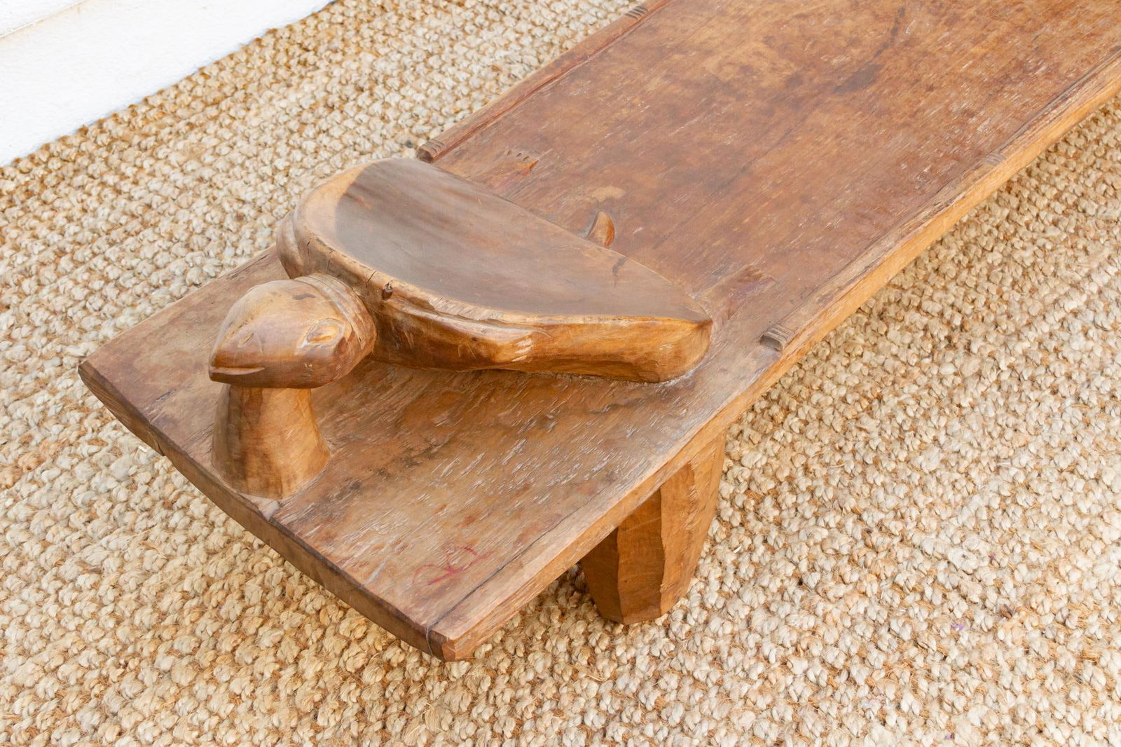 Long & Slim Antique Turtle Senufo Bed - 8