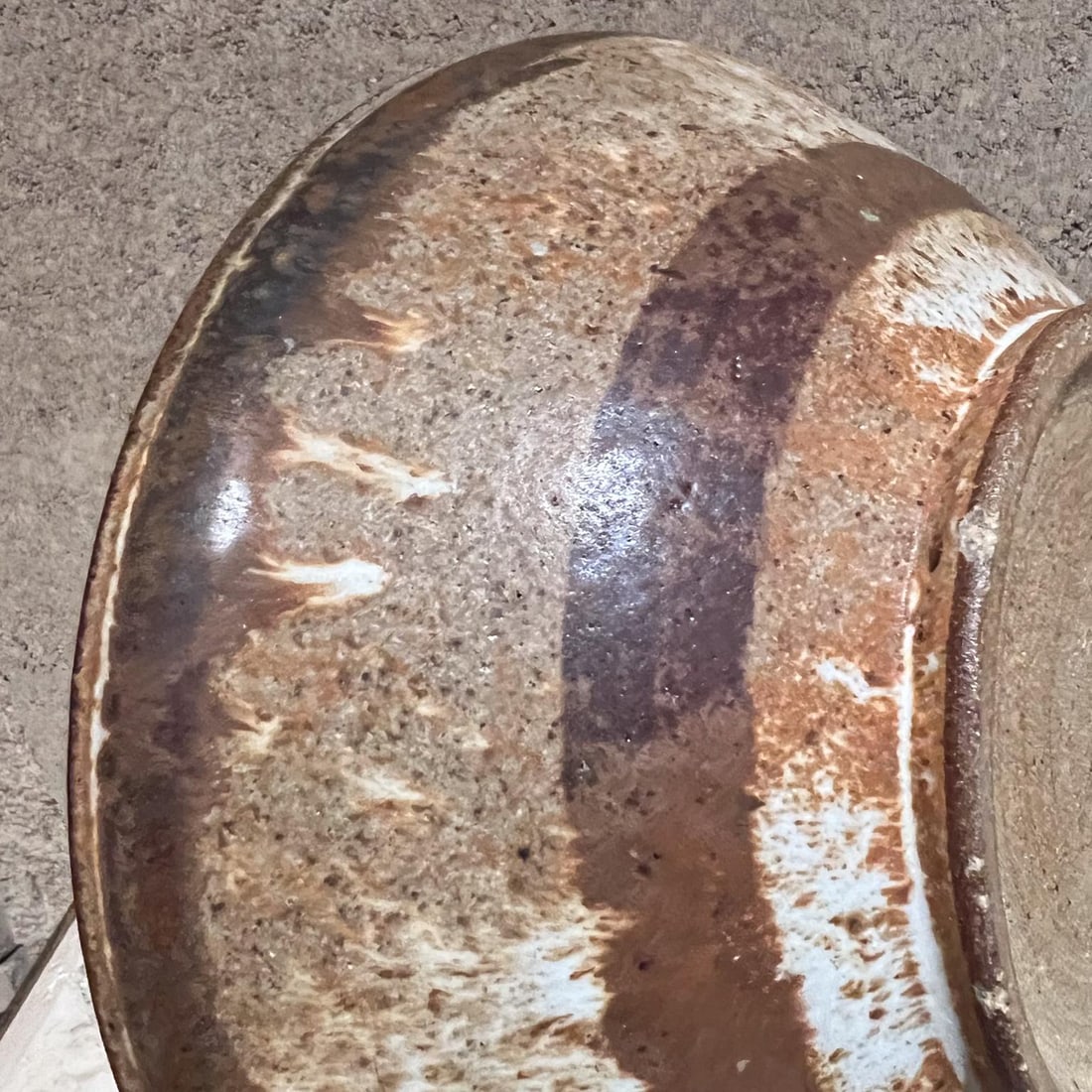 1970s Studio Art Pottery Modernist Serving Bowl - 2