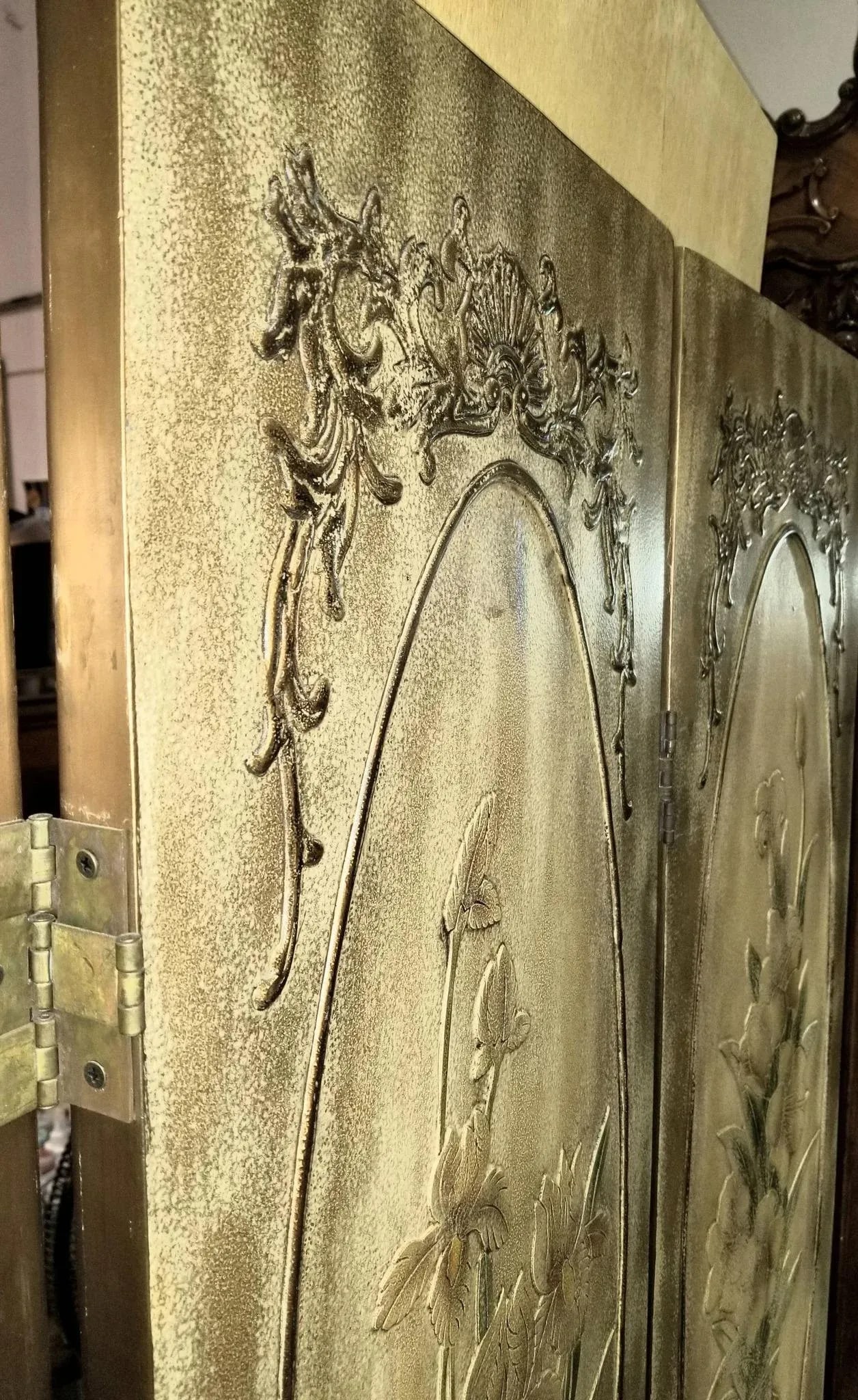 Carved Wood Room Screen - 10