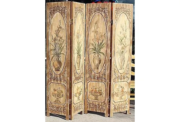 Carved Wood Room Screen - 2