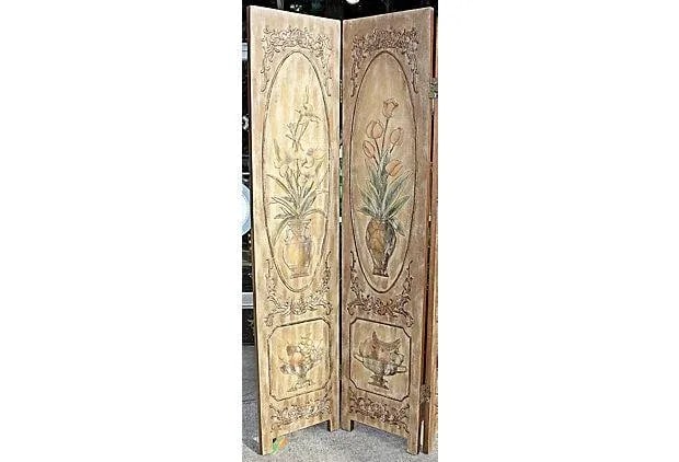 Carved Wood Room Screen - 5