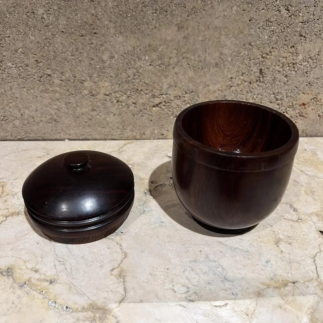 Mid-Century ModernPetite Rosewood Jar Lidded Vessel Box - 4