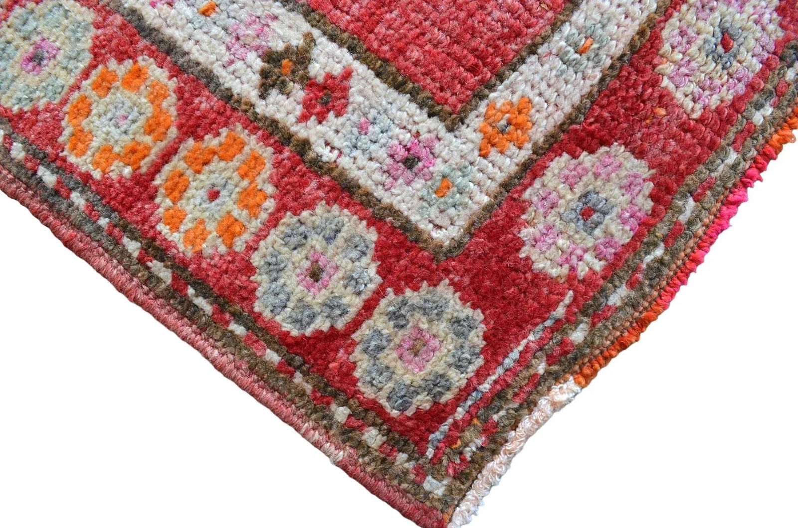 Hand-Knotted Turkish Runner Rug . Tribal Low Pile Runner. Herki - 2"²9"³ × 12"² - 10
