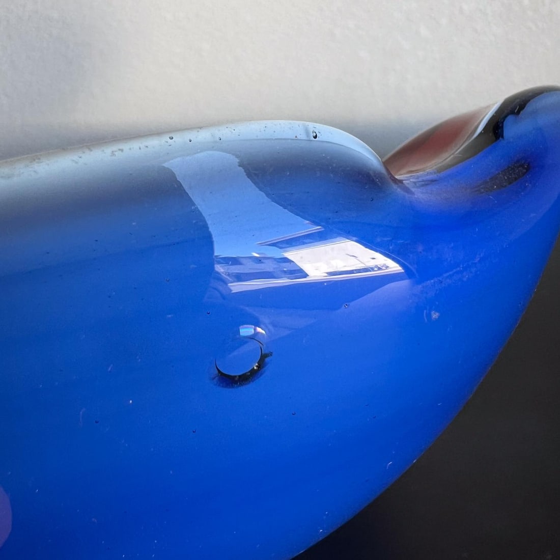 1960s Seguso Murano Sommerso Ashtray Blue Red Art - 9