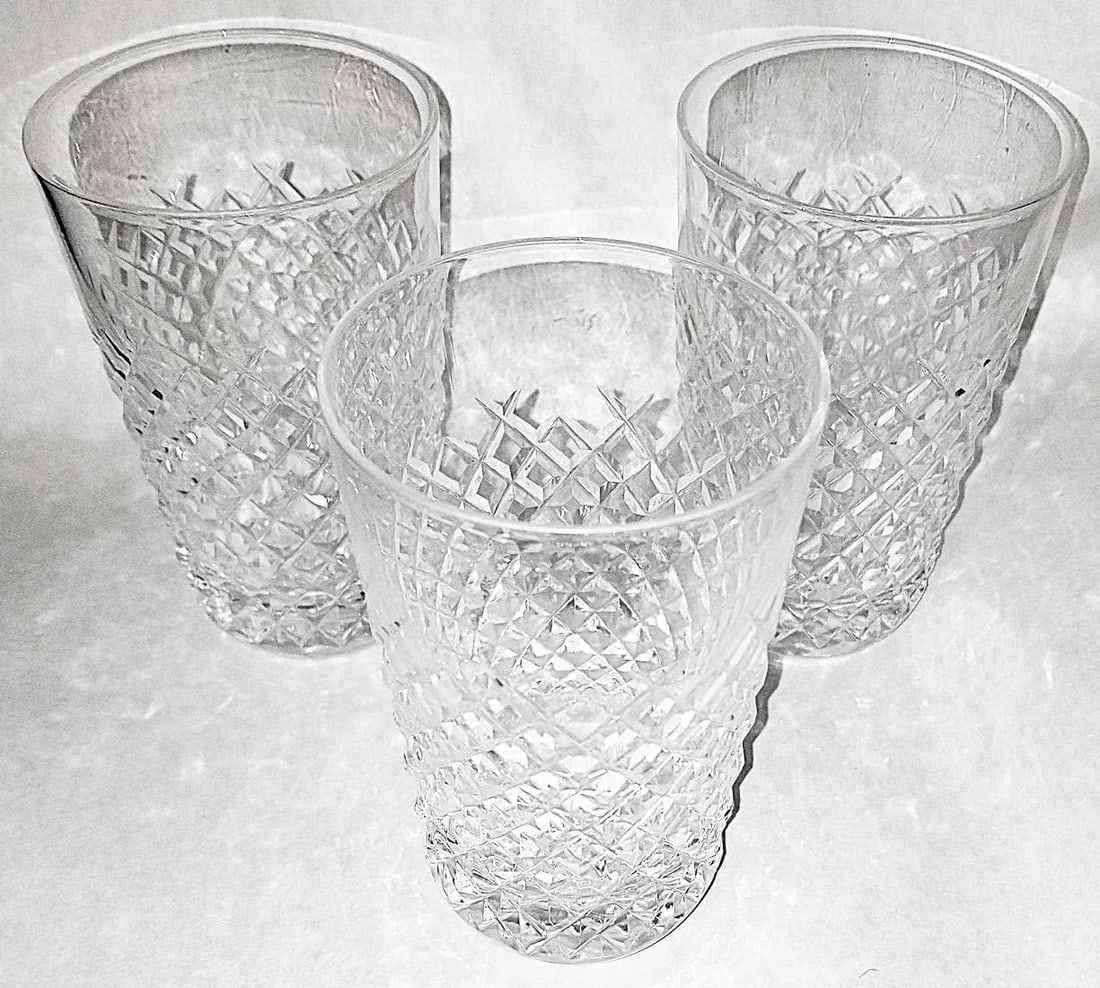 1980s Waterford 'Alana' Motif Hi Ball Tumblers- Set of 3 - 2
