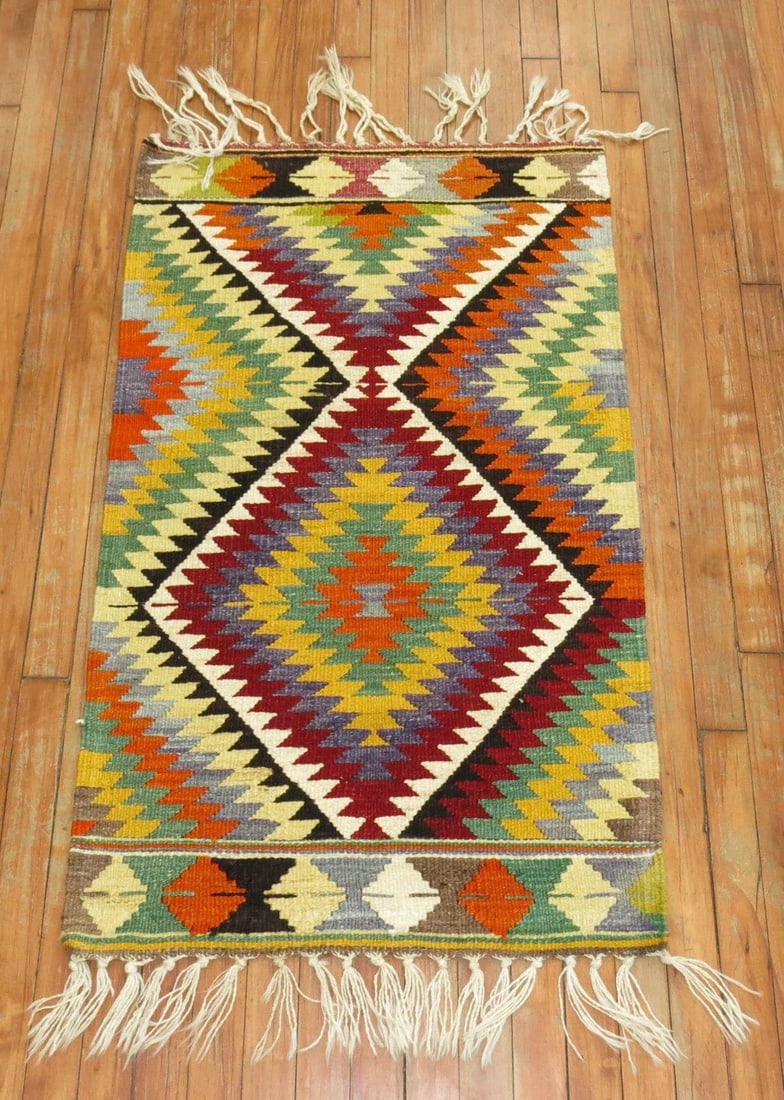 1960s Kilim, 2'3'' X 3'10'' - 3