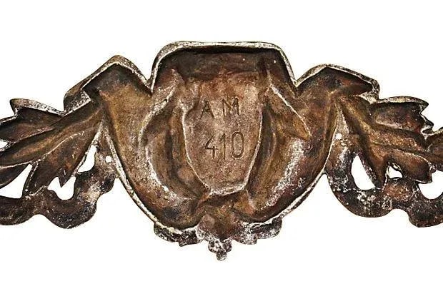 Antique Nickel-Plated French Bronze Mount Plaque - 5