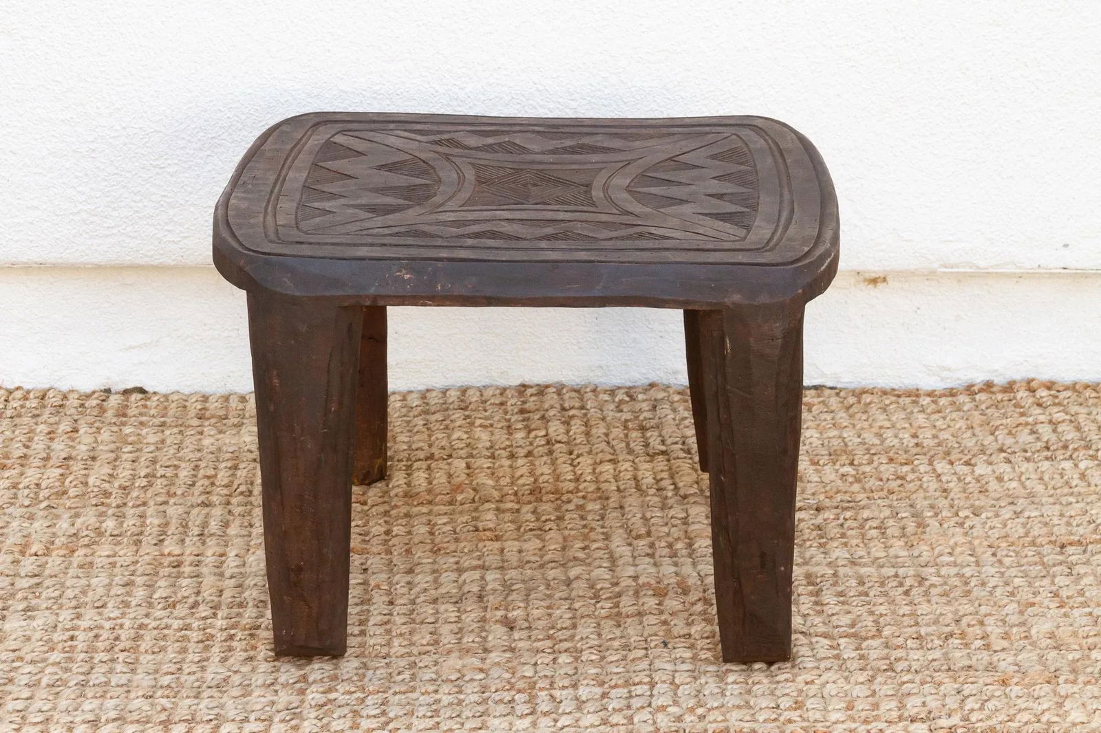 Authentic Carved Top Dukoci Nupe Table - 6