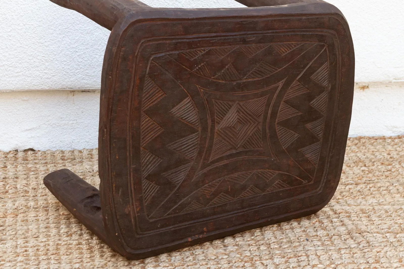 Authentic Carved Top Dukoci Nupe Table - 7