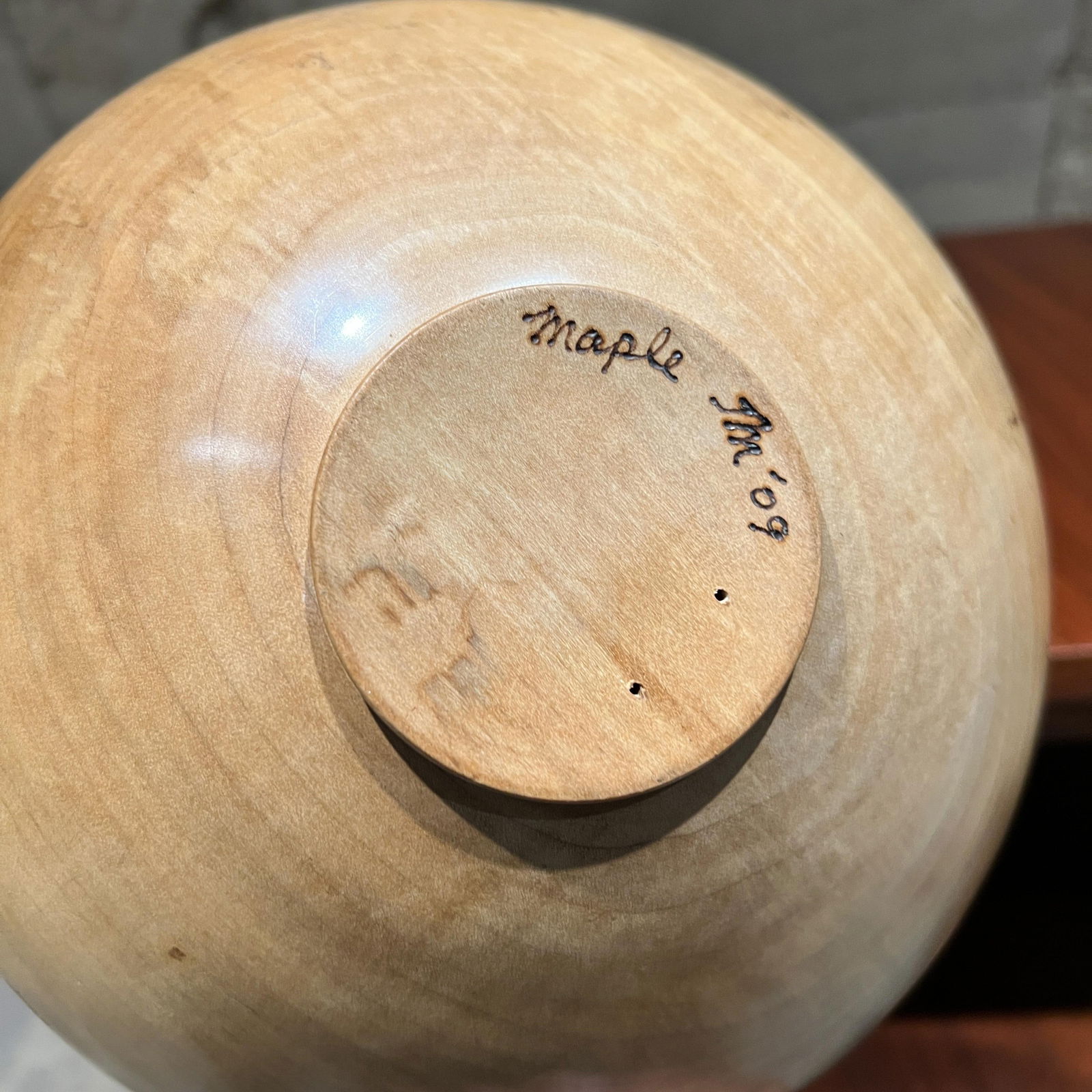 2000s Studio Art Maple Bowl Sculptural Turned Wood - 10