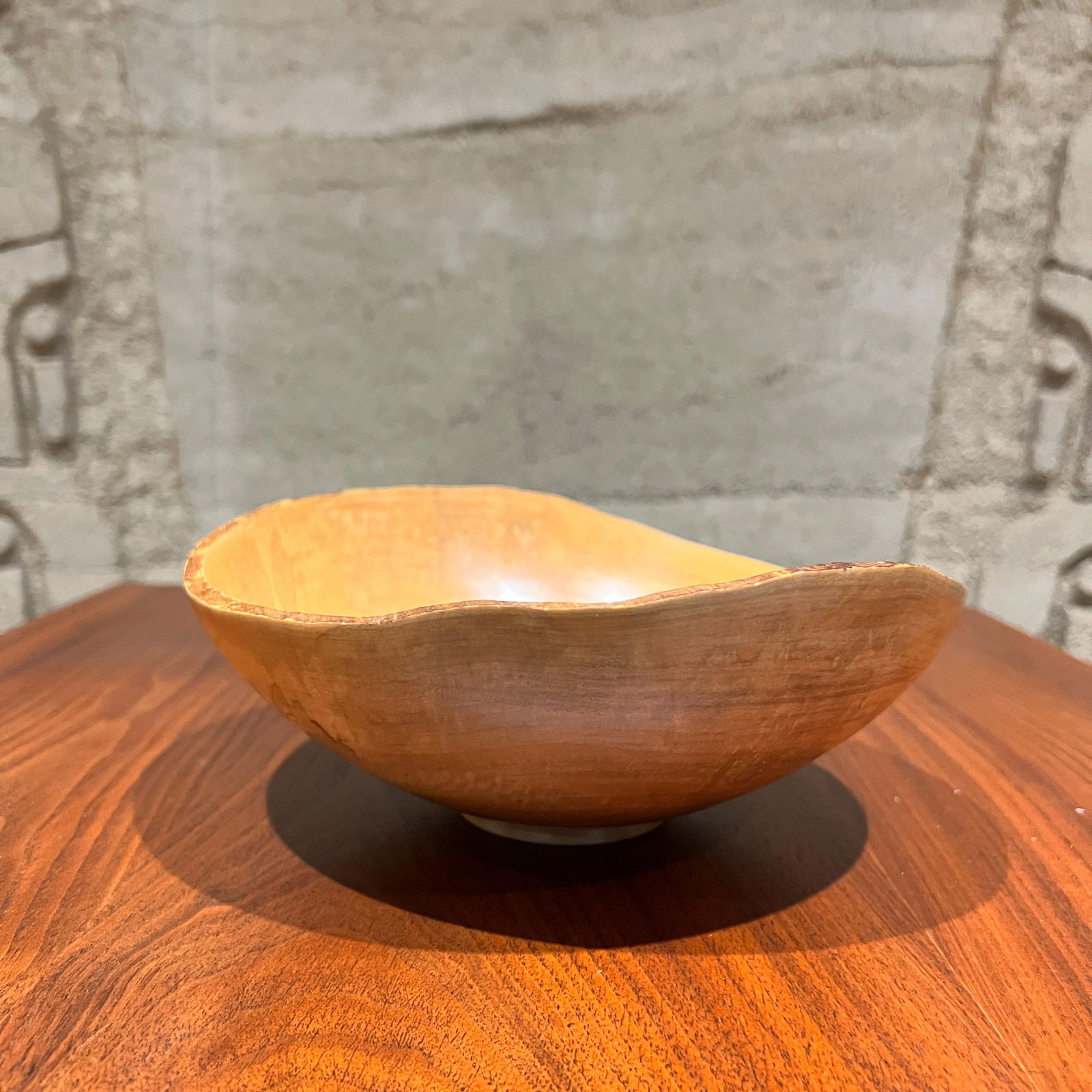 2000s Studio Art Maple Bowl Sculptural Turned Wood - 2