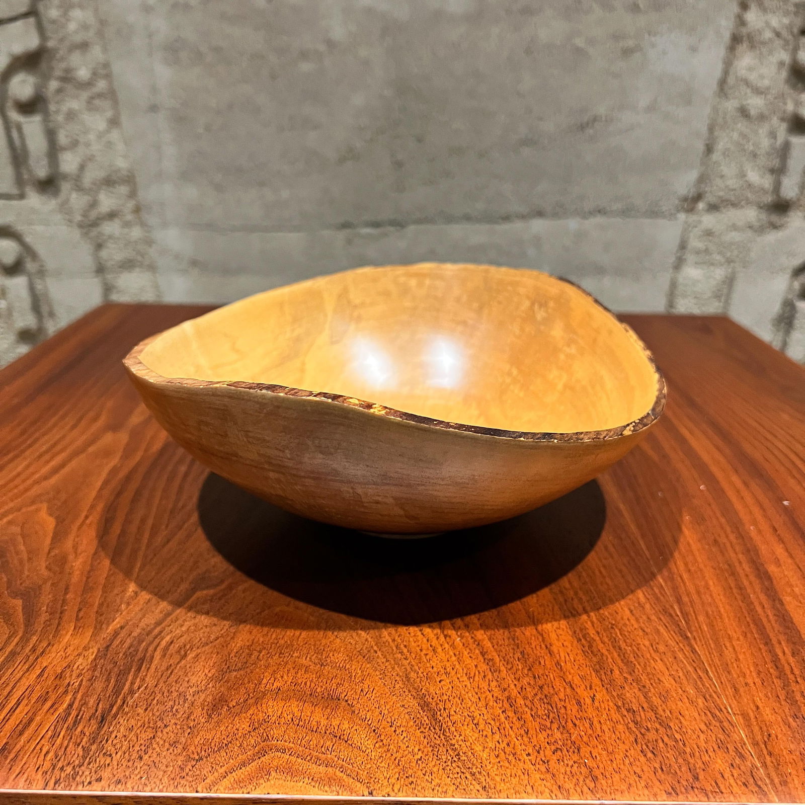 2000s Studio Art Maple Bowl Sculptural Turned Wood - 4