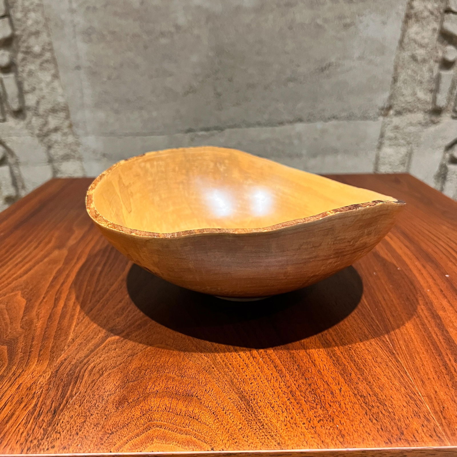 2000s Studio Art Maple Bowl Sculptural Turned Wood - 5
