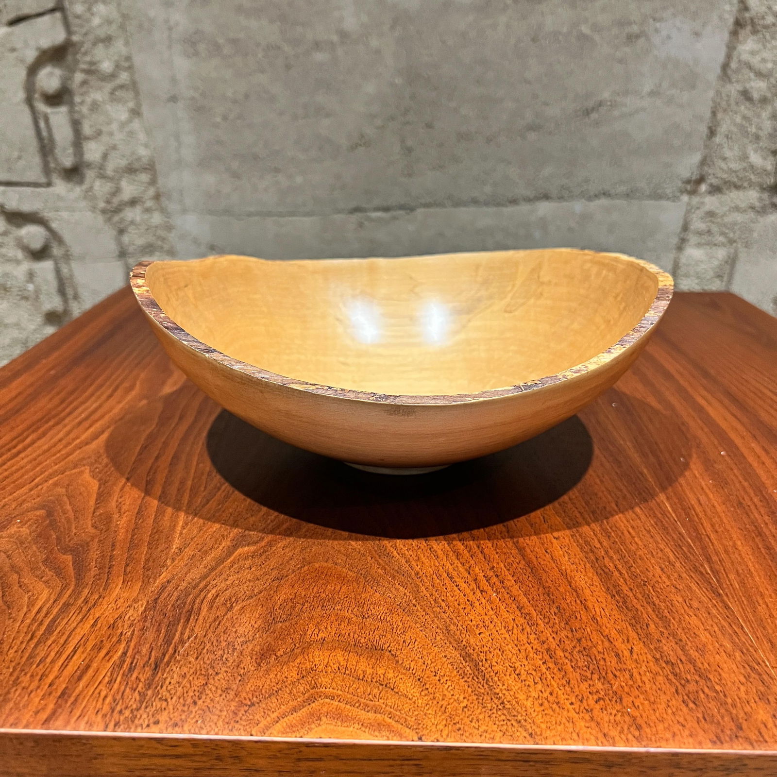 2000s Studio Art Maple Bowl Sculptural Turned Wood - 7