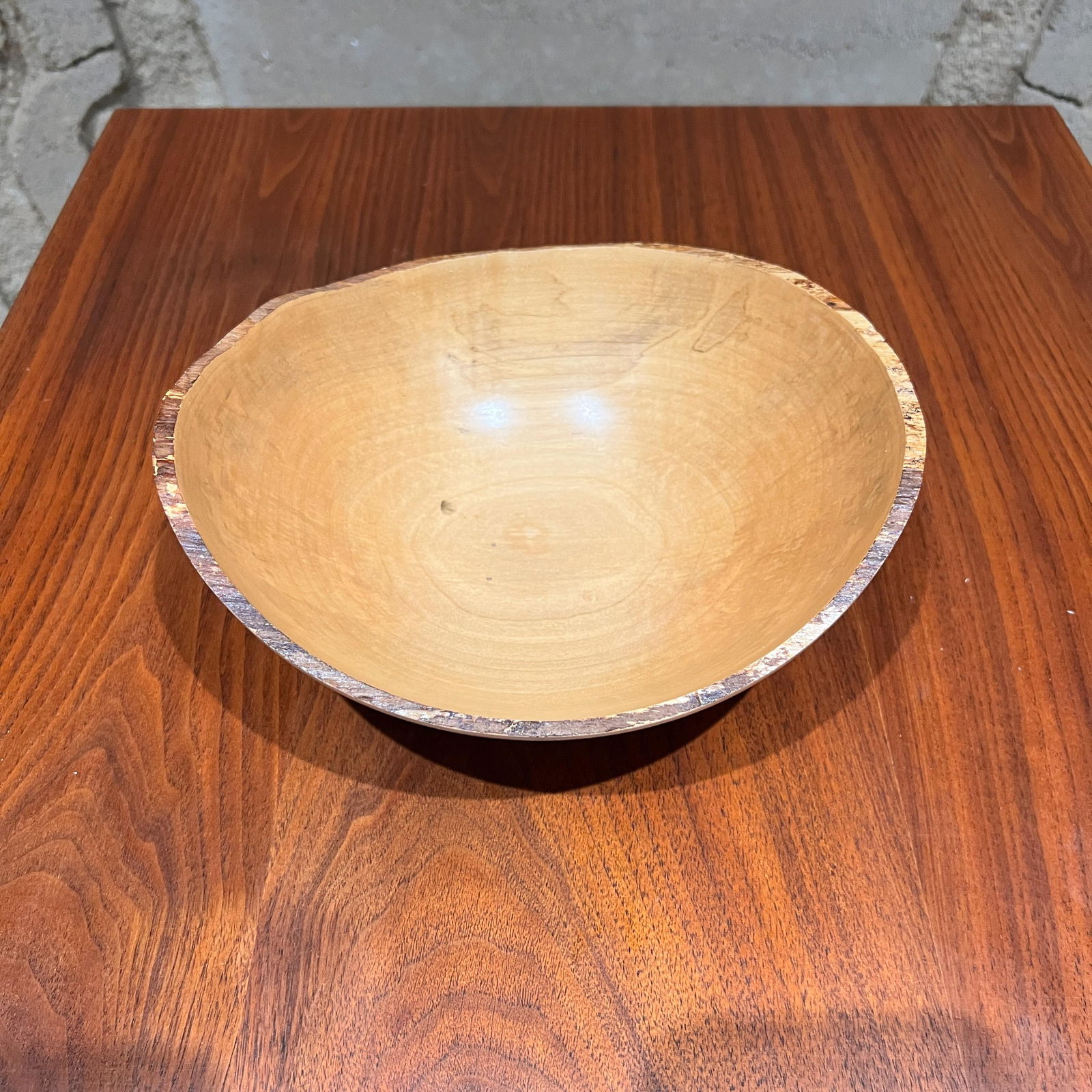 2000s Studio Art Maple Bowl Sculptural Turned Wood - 9