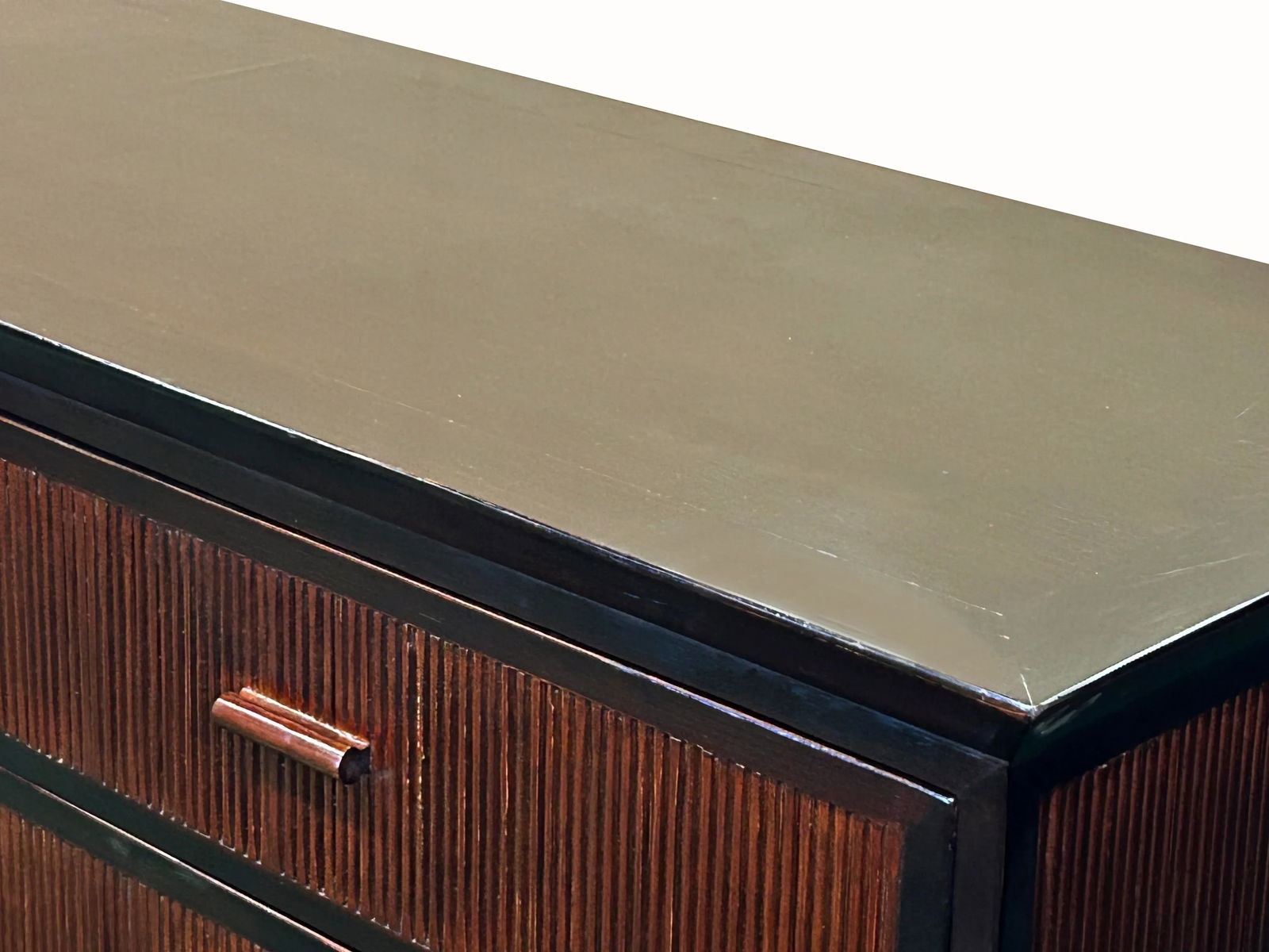 Vintage Oriental Bamboo Accent 6 Drawers Credenza Sideboard Dresser Cabinet - 7