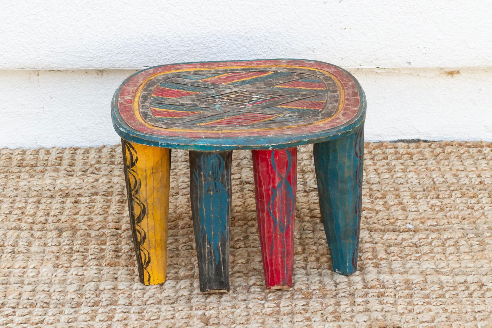 Bold & Colorful Nupe Stool - 4