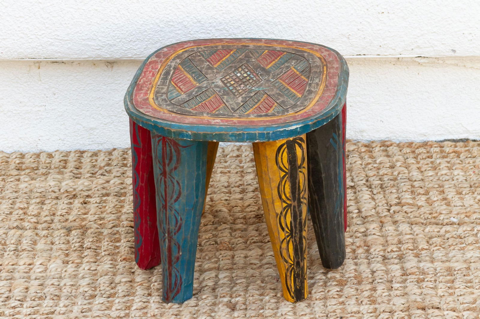Bold & Colorful Nupe Stool - 6