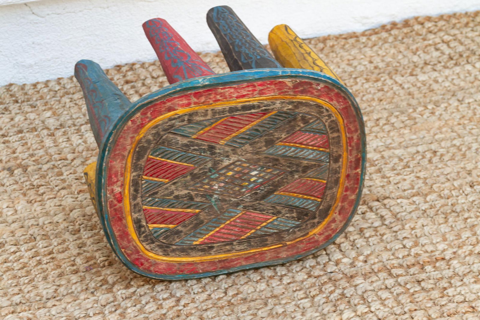 Bold & Colorful Nupe Stool - 7